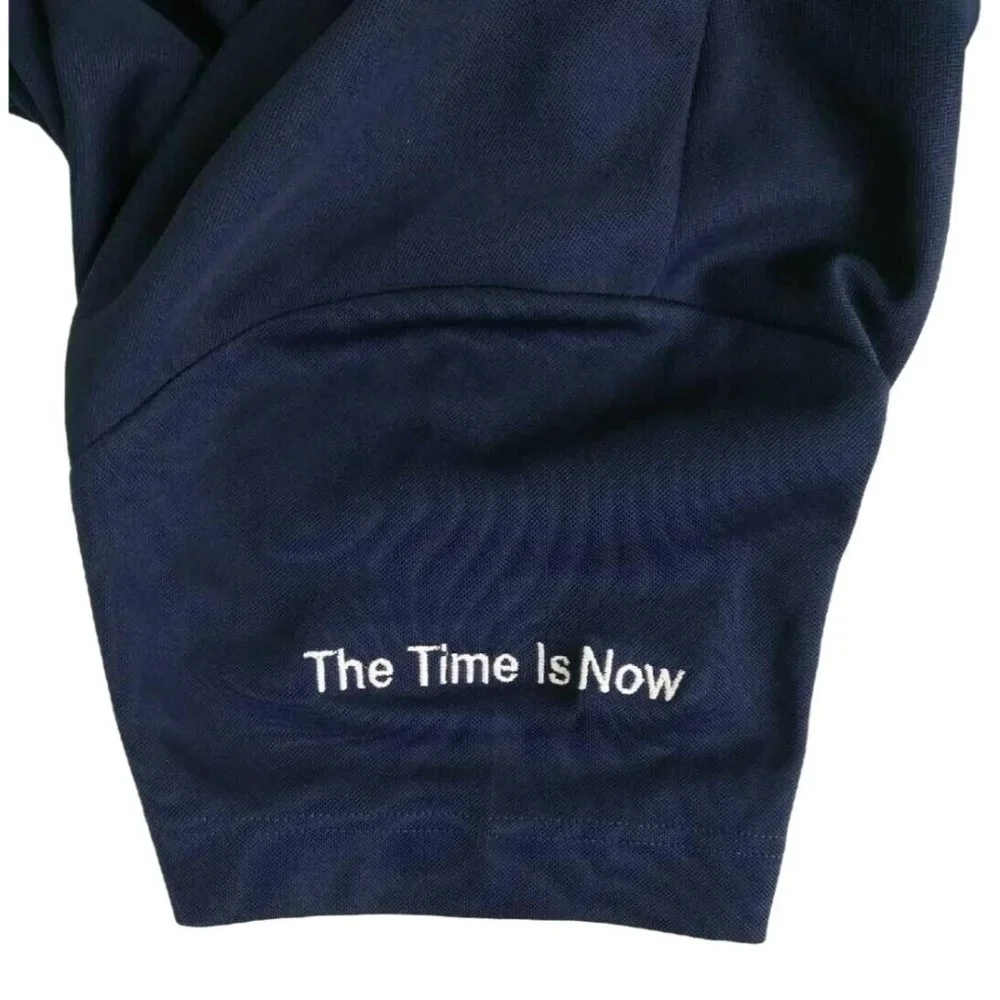 Nike Dri Fit Women Golf Shirt V Neck Collar Small Roche Blue Embroidered New - Picture 5 of 11